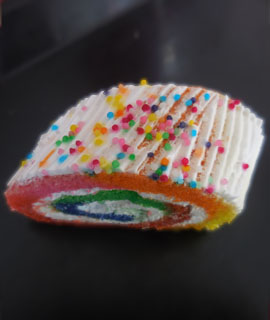 Rainbow Oval Cake 